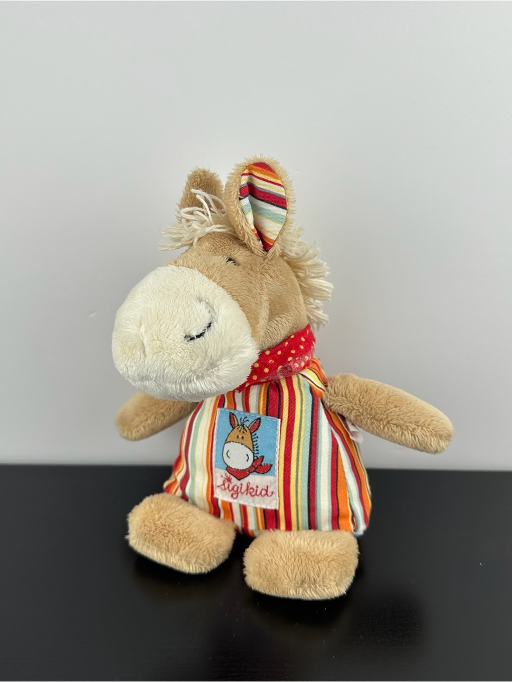 Sigikid Germany RARE Jappy Jump Patchwork Horse 7” Plush Donkey